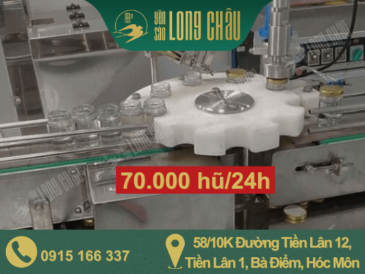 hình nhà máy sản xuất yến long châu và sản lượng