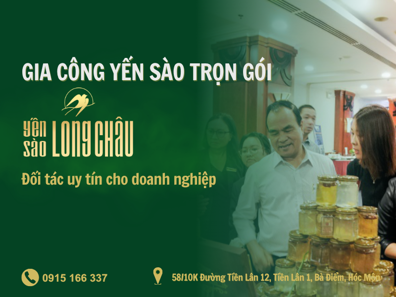 hình doanh nghiệp và chữ gia công yến sào trọn gói