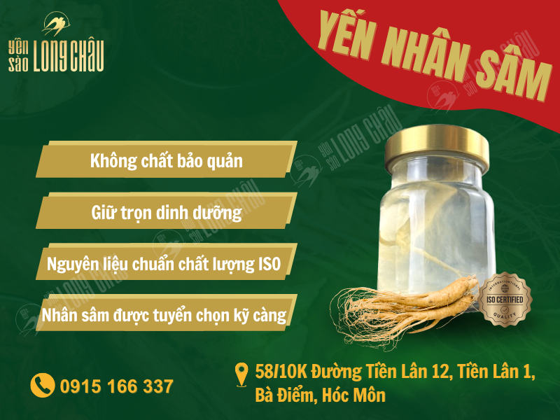 hình hủ yến nhân sâm và chữ