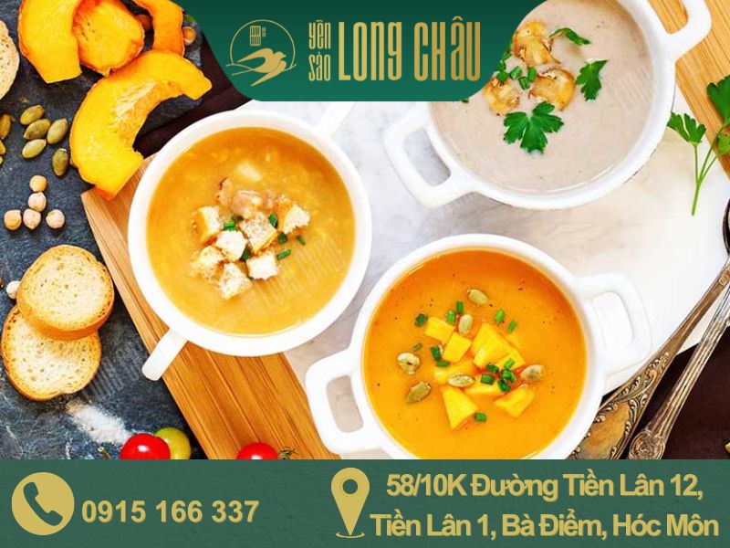 hình yến chưng bí đỏ và chữ