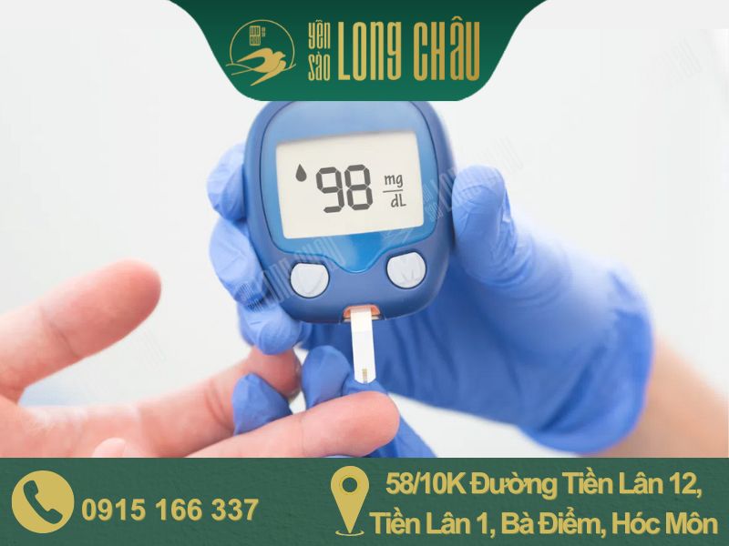 hình máy đo đường huyết và chữ