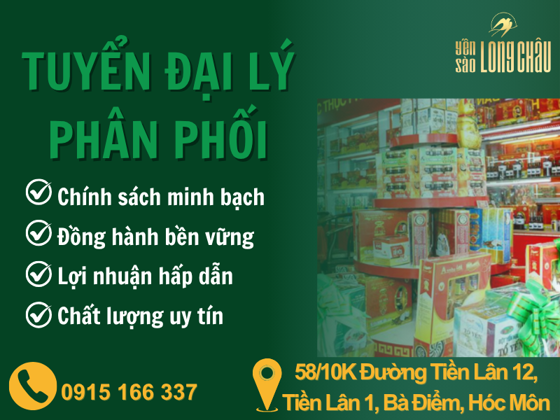hình chữ và cửa hàng bán yến 