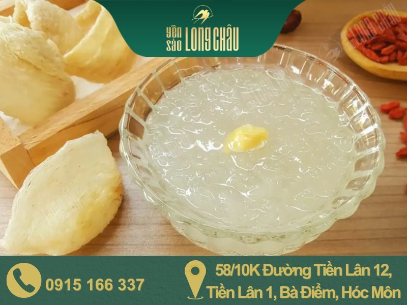 Hình ảnh yến chưng và chữ