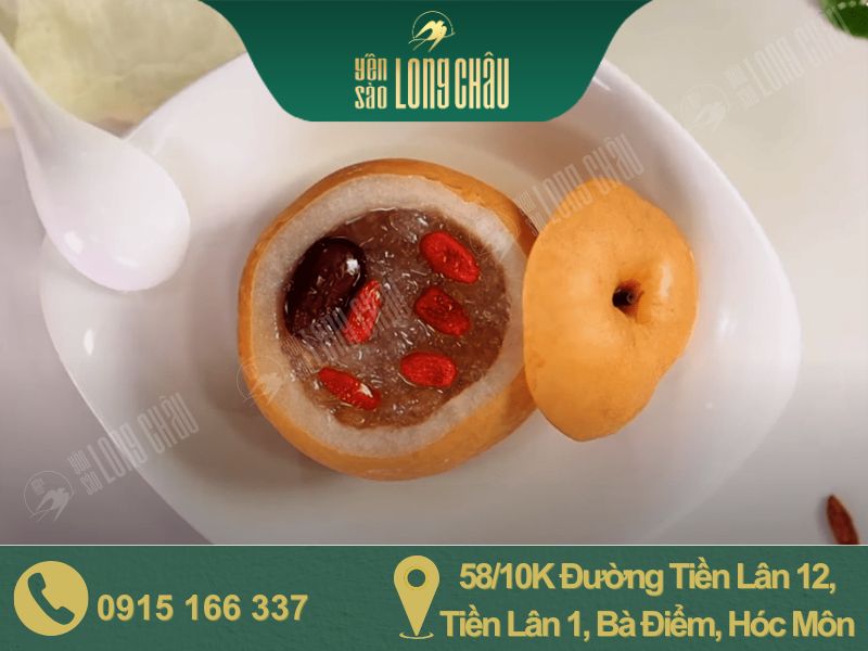 Hình ảnh yến chưng lê và chữ