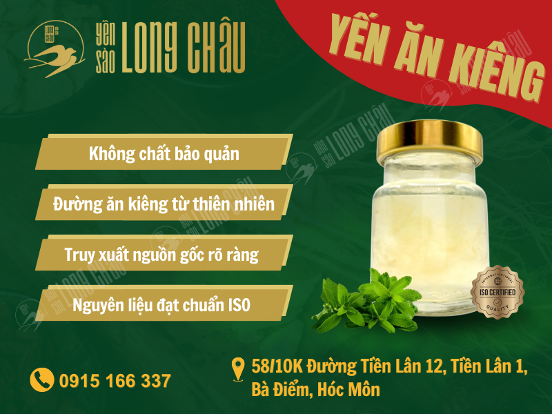 hình hủ yến và rau xanh và chữ